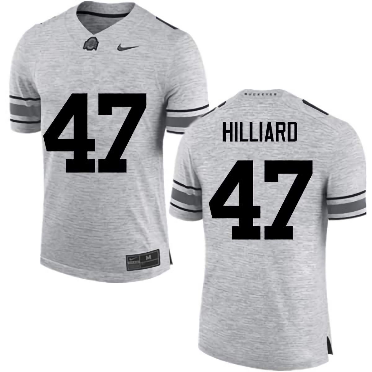 Justin Hilliard Ohio State Buckeyes Men's NCAA #47 Nike Gray College Stitched Football Jersey XRE7656NE